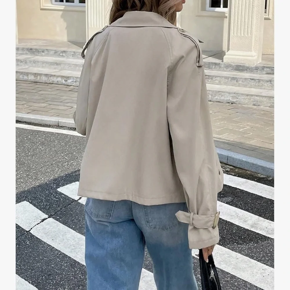 Chic Nation Tan Trench Coat - Picture 4 of 4